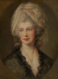 Queen Charlotte. Replica by Gainsborough of a portrait of the queen (Royal Collection) which he painted at Windsor Castle in September 1782. (Image by Heritage Art/Heritage Images via Getty Images)