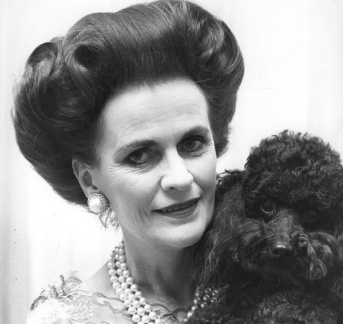 Margaret Campbell, Duchess of Argyll with a lapdog