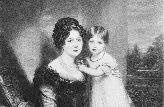 The young Victoria with her mother, Victoire, Duchess of Kent, in an 1821 portrait by William Beechey. "My greatest of fears was that I loved her too much," said Victoire. (Photo by Kean Collection/Getty Images)