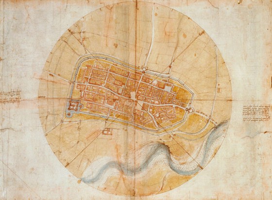 An accurate map of Imola, made for Cesare Borgia