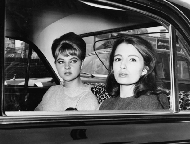 Mandy Rice-Davies (left) and Christine Keeler, witnesses in the Profumo Scandal