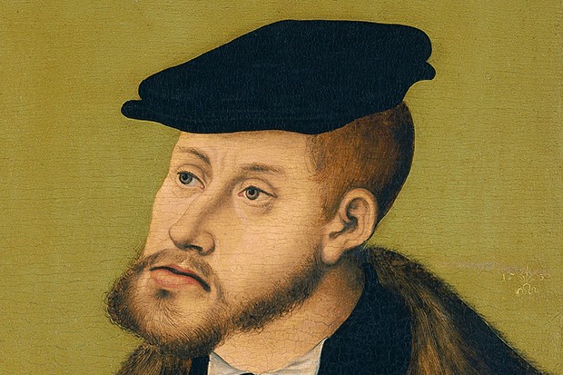 Portrait of Holy Roman Emperor Charles V, showing his pronounced Habsburg jaw
