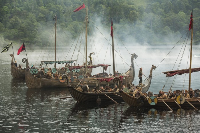Viking long boats in series three of the drama